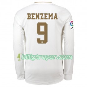 Billige Fotballdrakter Real Madrid Karim Benzema 9 Hjemmedraktsett 2019/20 Langermet